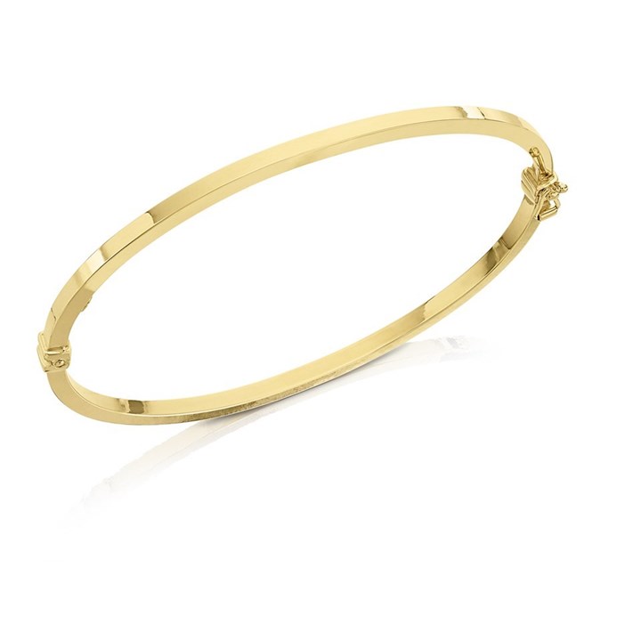 9ct Gold Polished Hinged Bangle - G8436