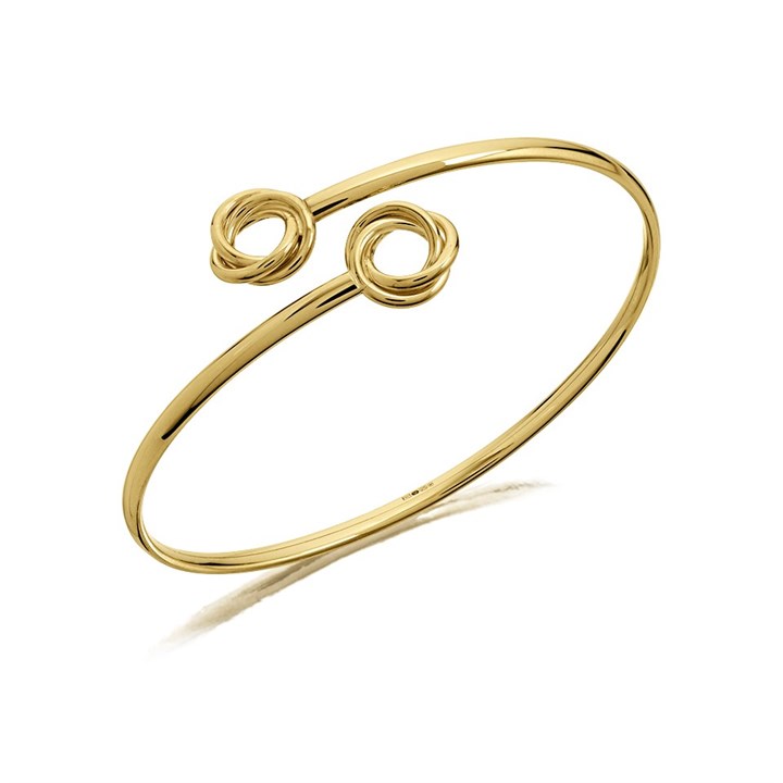 9ct Gold Knot Bypass Bangle - G8445