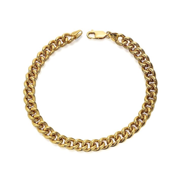 Rolled Gold Curb Bracelet - Approx. 8.5in - G8749
