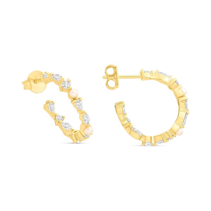 Sif Jakobs Silver Adria Creolo Medio Hoop Earrings - J02148
