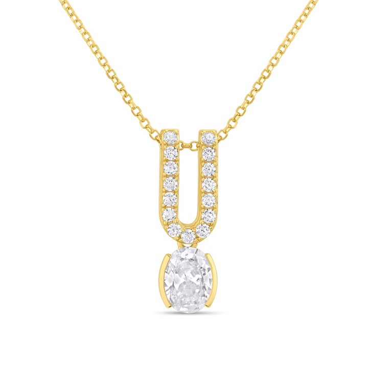 Sif Jakobs Ellisse Carezza Uno CZ Necklace - J02198
