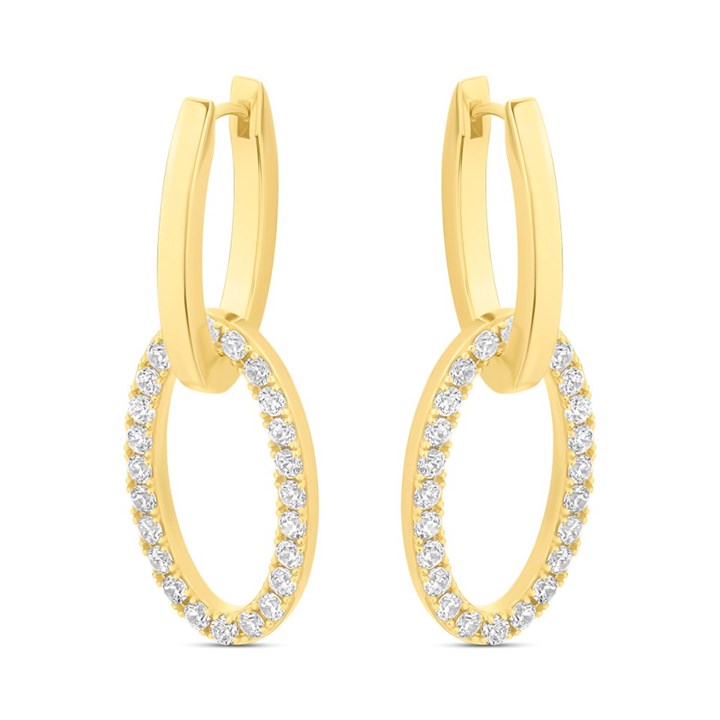 Sif Jakobs Ellisse Due Drop Hoop Earrings - J02208