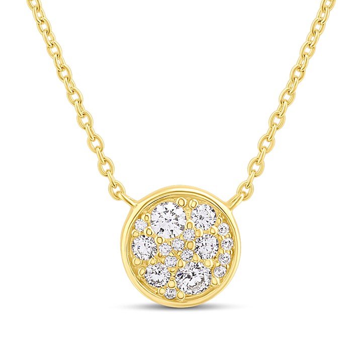 Sif Jakobs Gold Plated Silver Novara CZ Disc Necklace - J02218