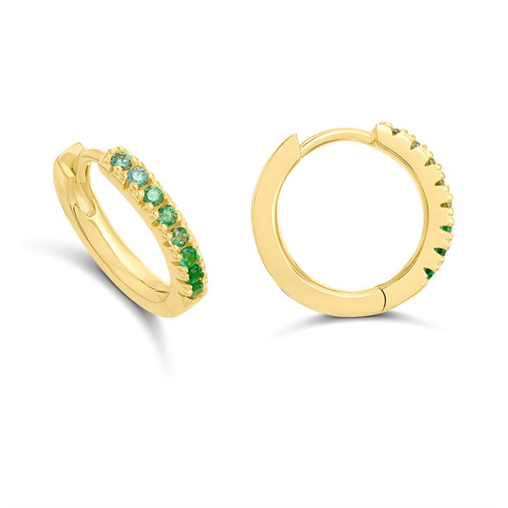 Sif Jakobs Ellera Medium Green Hoop Earrings - J02220