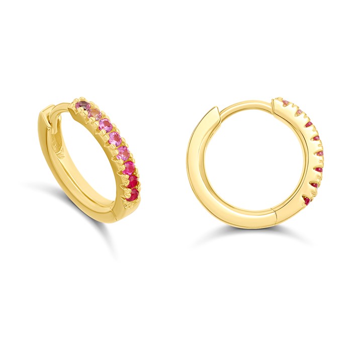 Sif Jakobs Ellera Medium Pink Hoop Earrings - J02221