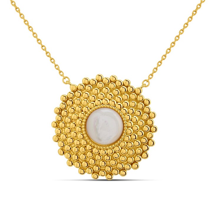 Hot Diamonds Gold Blossom 18ct Gold Plated Necklace - J0314