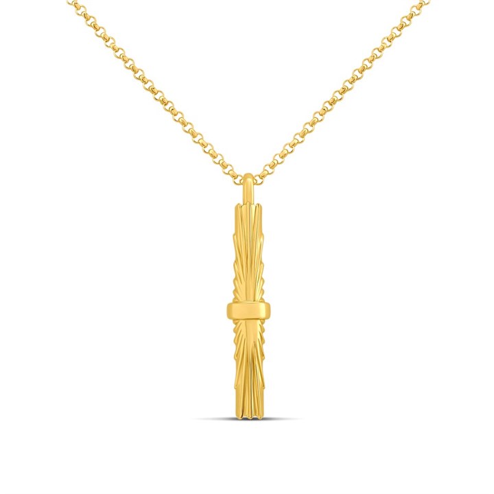 Hot Diamonds Gold Hope 18ct Gold Plated Bar Necklace - J0316