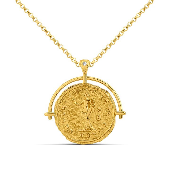 Hot Diamonds Gold Venus 18ct Gold Plated Arc Necklace - J0317