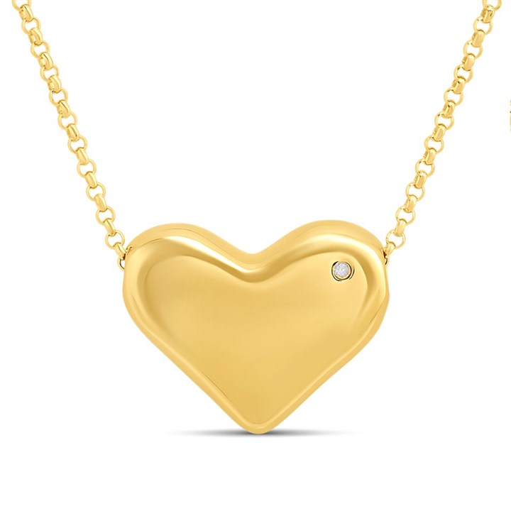 Hot Diamonds Gold Desire 18ct Gold Plated Statement Necklace - J0320