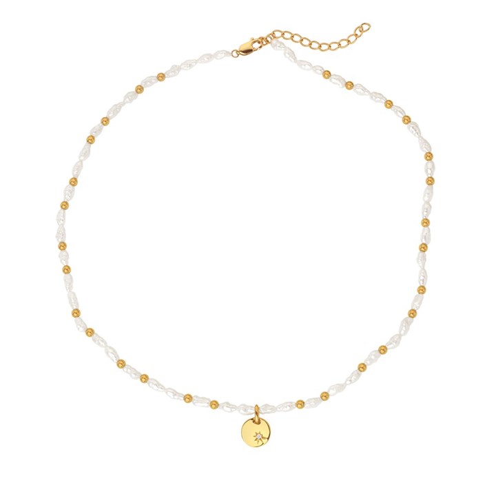 Hot Diamonds 18ct Gold Plated Calm Lunar Necklace - J0325