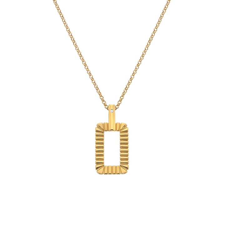 Hot Diamond 18ct Gold Plated Radiant Necklace - J0326