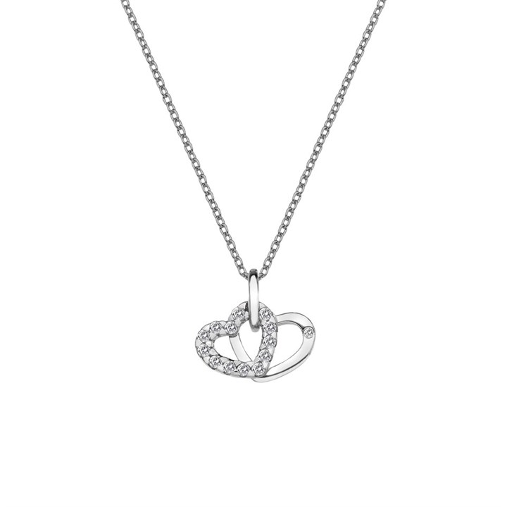 Hot Diamonds DP682 Silver White Topaz Heart Necklace - J0406