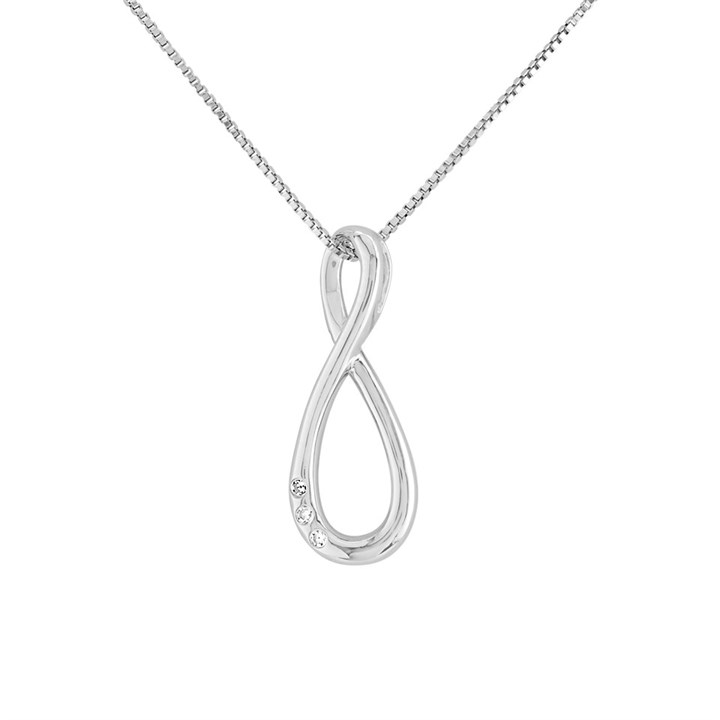 Hot Diamonds DP070 Silver Diamond Infinity Necklace - J0421