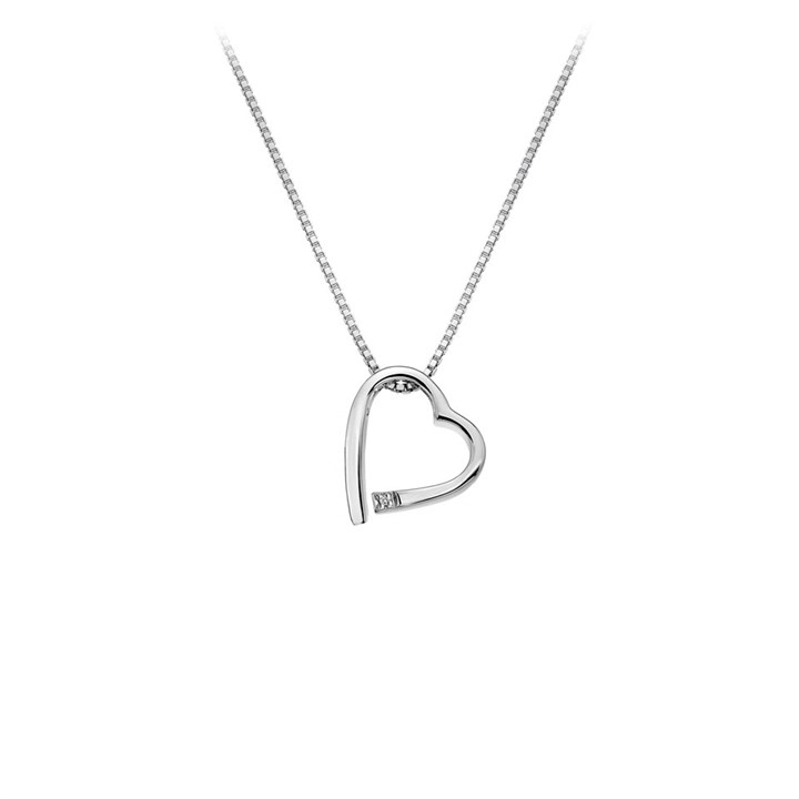 Hot Diamonds DP525 Just Add Love Silver Heart Necklace - J0425