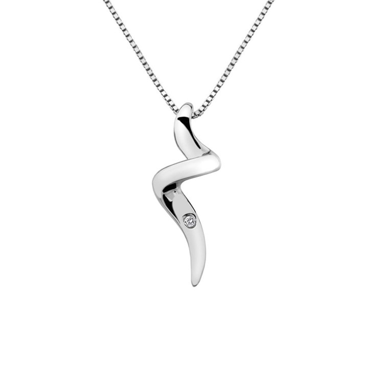 Hot Diamonds DP642 Silver Twist Necklace - J0428
