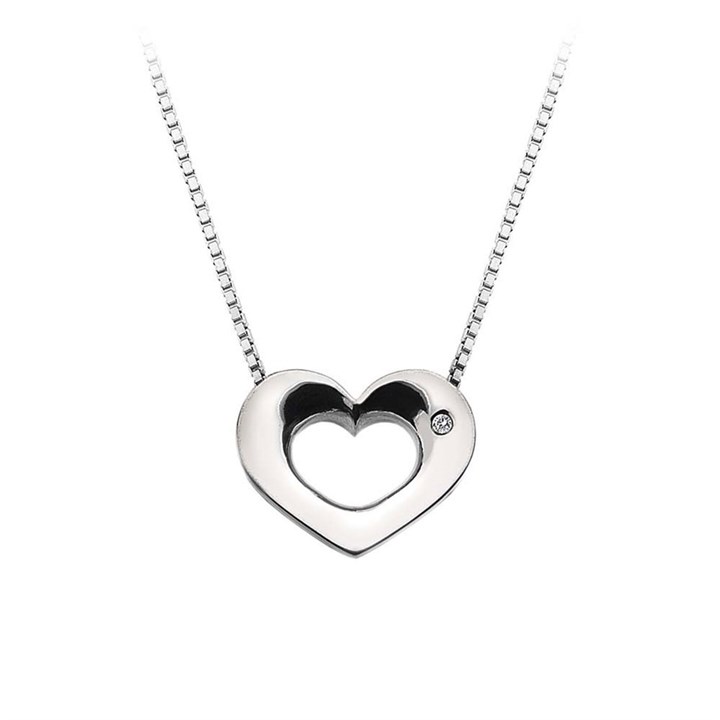 Hot Diamonds DP584 Emerge Silver Heart Necklace - J0431