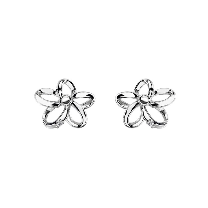 Hot Diamonds DE372 Paradise Open Petal Flower Stud Earrings - J0435
