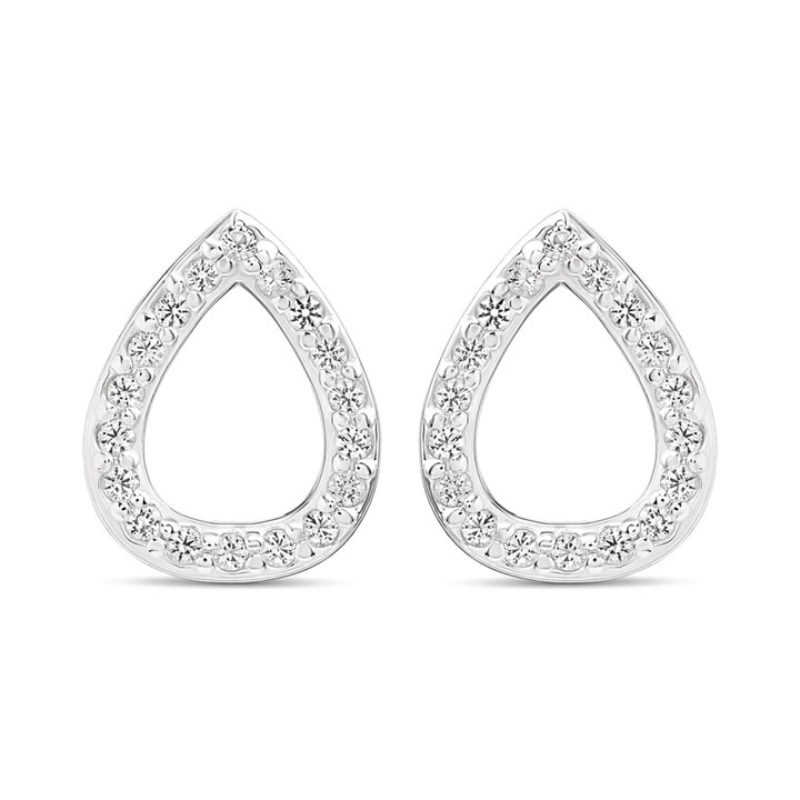 Hot Diamonds Silver Teardrop Stud Earrings - J0447