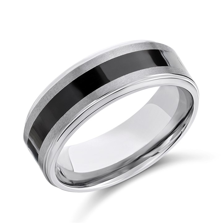 Tungsten Resin Centre Ring- 8mm - J0918