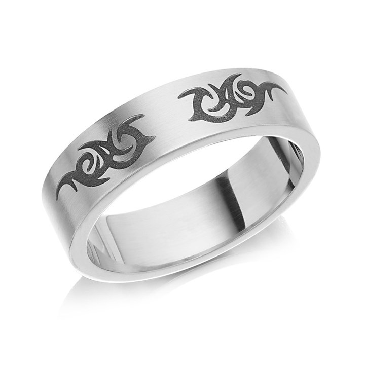 Stainless Steel Tribal Ring - J1805