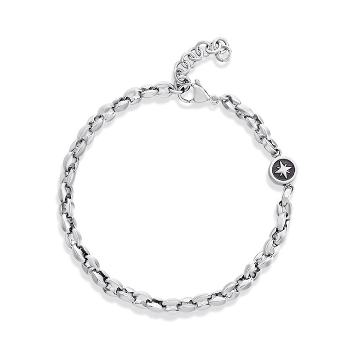 Stainless Steel Compass Star Bracelet - J1811