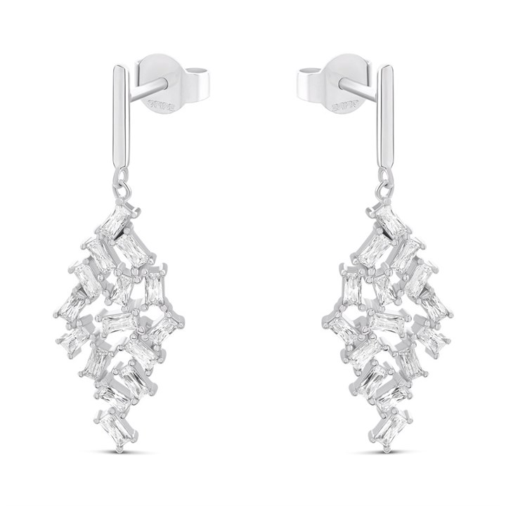 Diamonfire Baguette Zirconia Scatter Drop Earrings  E6063 - J3148