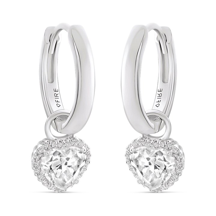 Diamonfire Heart Zirconia Assembled Earrings  E6195 - J3149