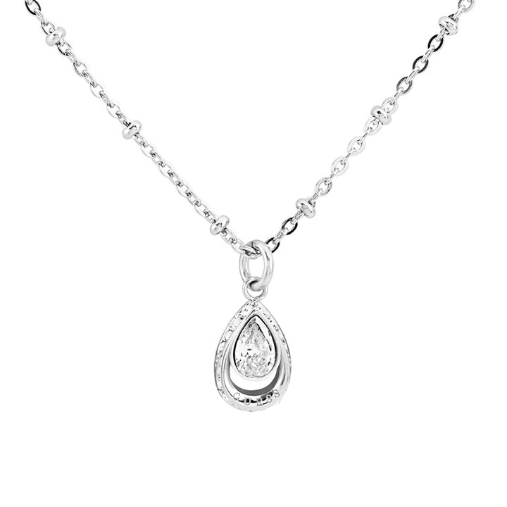GUESS UBE03391RH Crystal Logo Necklace - J42237