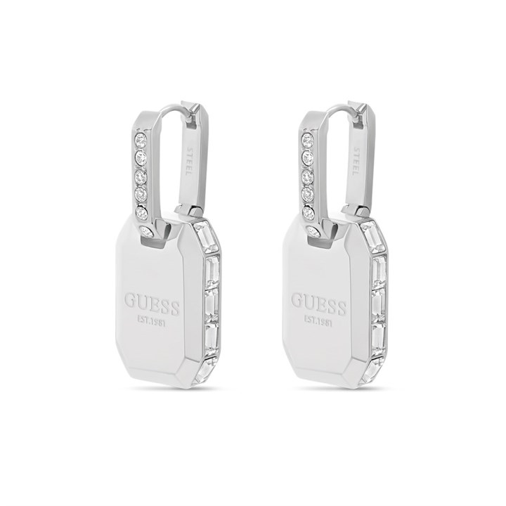 Guess UBE04258RH Hashtag Charm Huggie Earrings - J42312