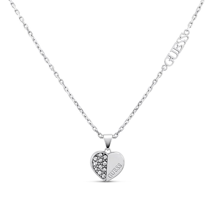 Guess UBN03035RH Crystal Heart Necklace - J42313