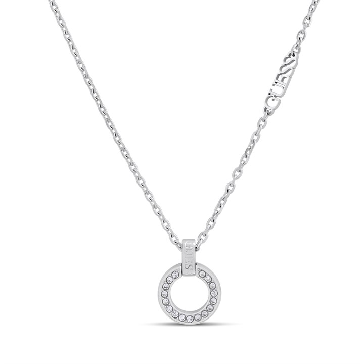 Guess UBN03159RH Silver Tone Circle Lights Necklace - J42344