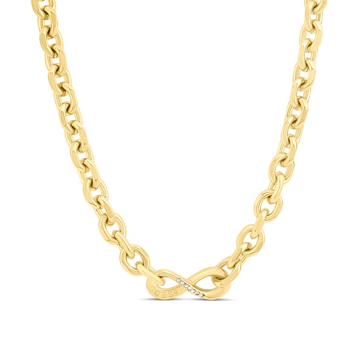 GUESS JUBN03274JWYGT/U Gold Tone Infinity Necklace - J42362