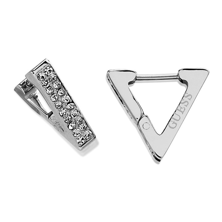 GUESS UBE03306RH Crystal Triangle Hoop Earrings - J42449