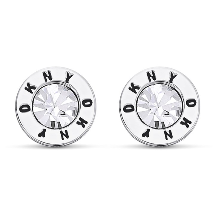 DKNY 60483551-5ZU Logo Crystal Stud Earrings - J46138