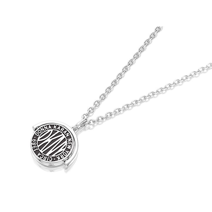 DKNY 5520022 Crystal Spinner Disc Necklace - J4673