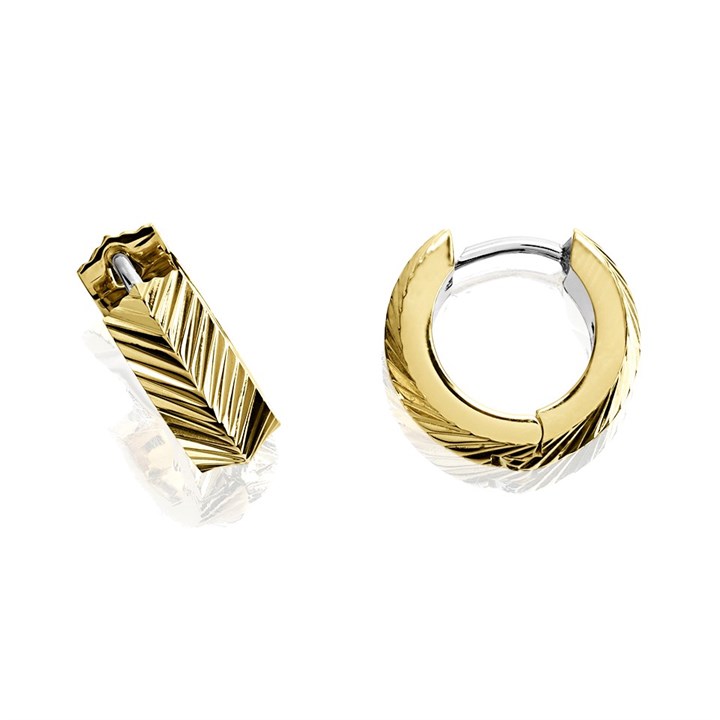Fossil JF04116710 Yellow IP Hoop Earrings - J49293