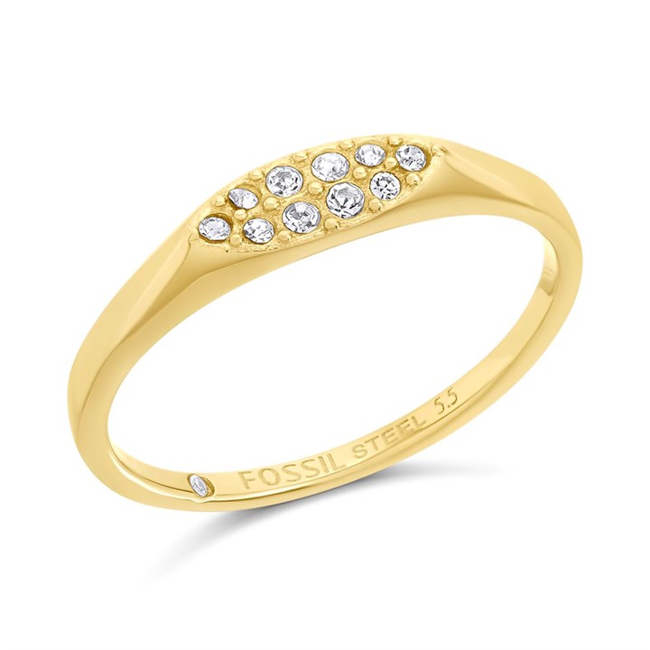 Fossil JF04137710 Yellow IP Stone Set Ring - J49299