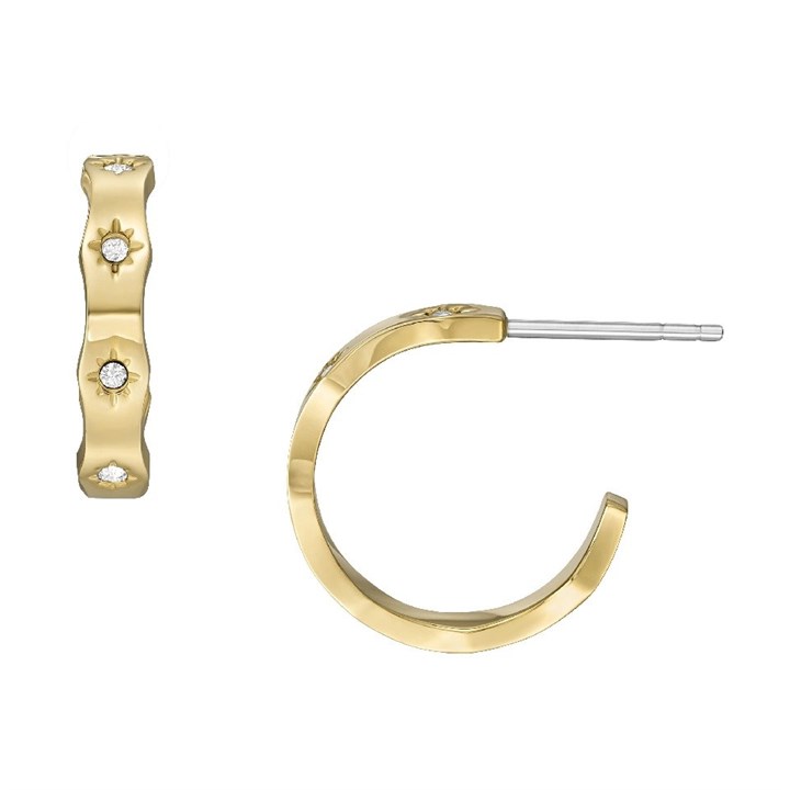 Fossil JF04380710 Sadie Yellow IP Hoop Earrings - J49311
