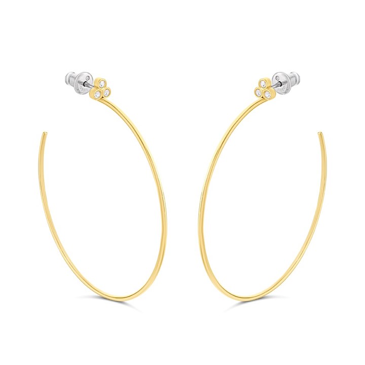 Fossil JF04111710 Gold Tone Hoops - J49395