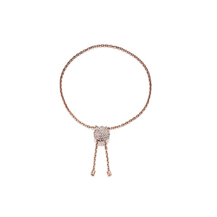 Calvin Klein KJ5QPB140100 Rose Tone Crystal Slider Bracelet - J7254