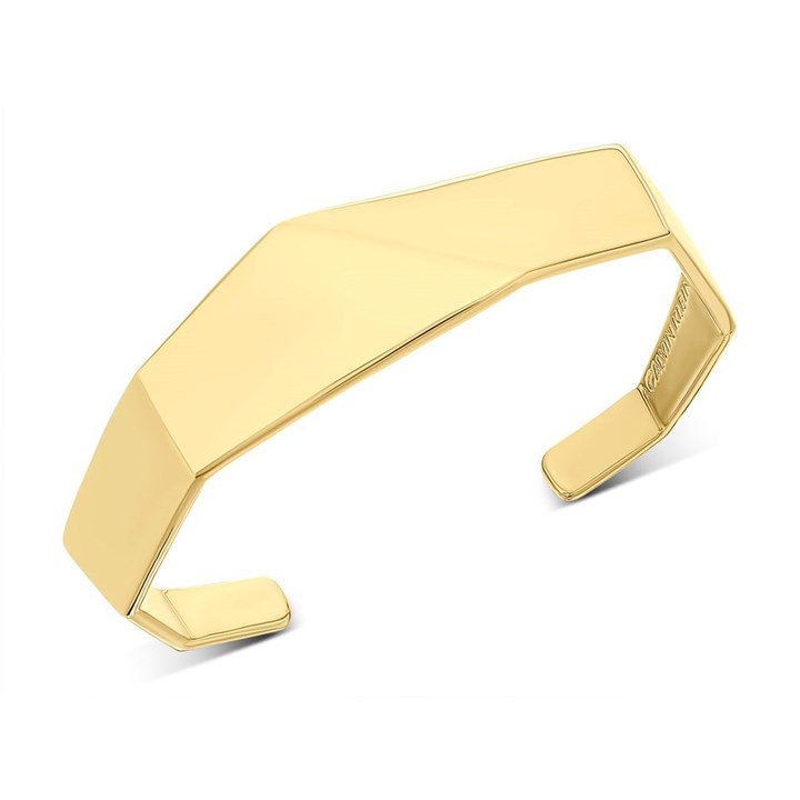 Calvin Klein KJATJF1001XS Origami Gold Tone Bangle - J7276