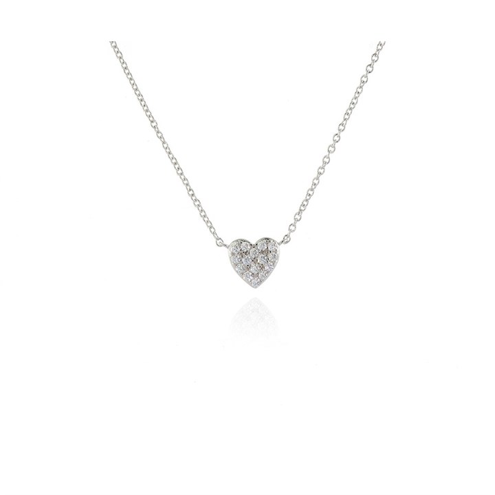 Cachet London Silver Tone Fixed Heart Necklace - J74148