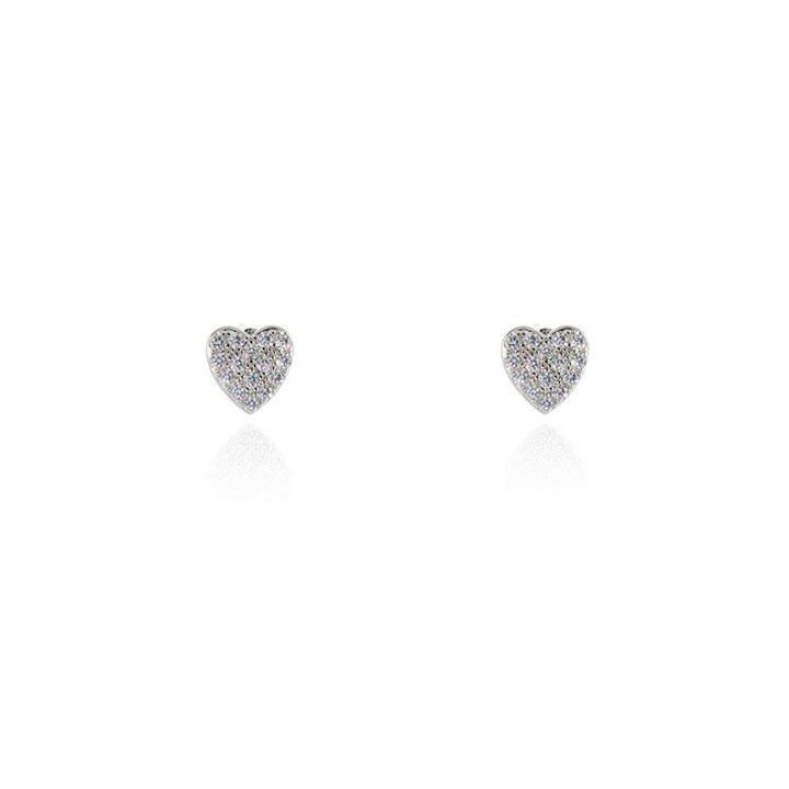 Cachet London Silver Tone Heart Stud Earrings - J74149