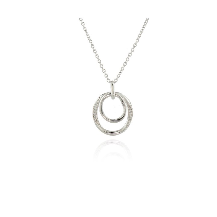 Cachet London Silver Tone Open Circle Necklace - J74150