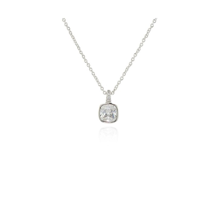 Cachet London Silver Tone Cushion Necklace - J74153