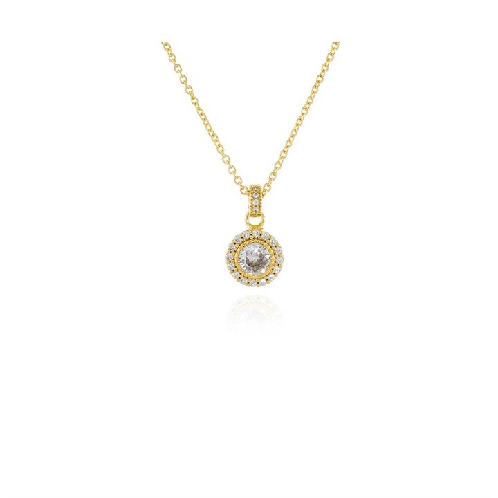 Cachet London Gold Tone Halo Necklace - J74178