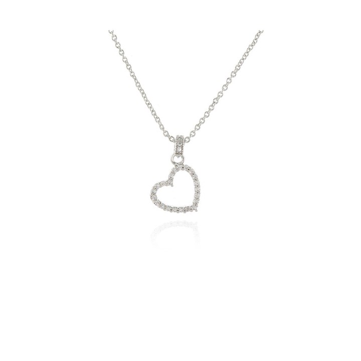 Cachet London Silver Tone Open Heart Necklace - J74182