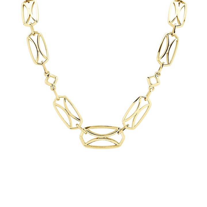 Anne Klein Gold Tone Openwork Collar Necklace - J78298
