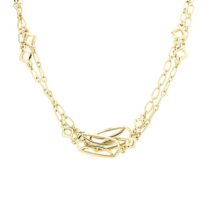 Anne Klein Gold Tone Openwork Necklace - J78299