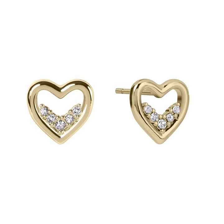 Radley RYJ1534S 18ct Gold Plated Stone Set Open Heart Stud Earrings - J81160